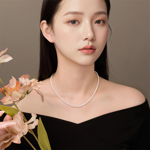 18k金珍珠项链 简约百搭勿忘我珍珠项链女士礼物MEMORA诗普琳ZN212601一口价 商品图3