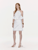 【白色梦屿】蕾丝拼接设计直身半裙 商品缩略图3