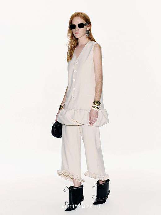 【云朵蛋卷】下摆立体多层卷边直筒九分裤 商品图3