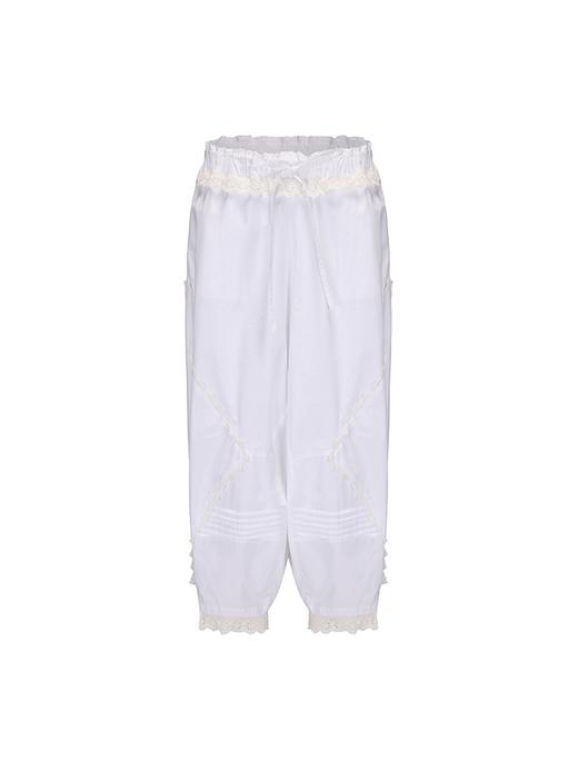 【云间吉普赛】蕾丝拼接设计空气感锥形裤 商品图4