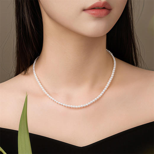 18k金珍珠项链 简约百搭叠戴珍珠项链女士礼物MEMORA诗普琳ZN209801 商品图2