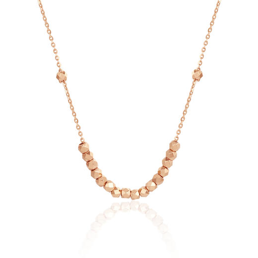 【1件7.5折】18k金微笑项链 时尚气质蹦迪珠套链女士礼物MEMORA诗普琳KN306101 商品图0