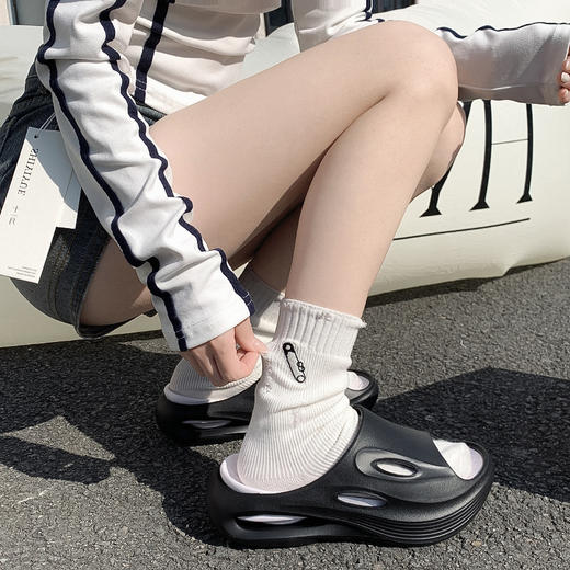 春夏新品舒适休闲防滑男女纯色室内外穿厚底凉拖鞋【WG25201W】 商品图1