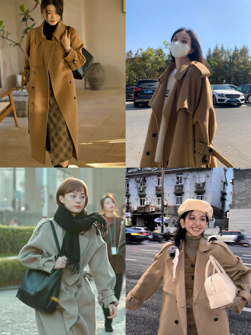 超划算速抢❗100%羊毛！【礼挚高端定制品牌】孙俪、刘涛、高圆圆众多明星同款！👊自带气场的经典风衣式羊毛大衣！✅高克重，挺阔有型！软糯如云朵般🆓单穿都不扎皮肤🔥保暖性极强！