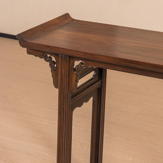 清 红木夹头榫如意云纹带托泥翘头案 商品图2