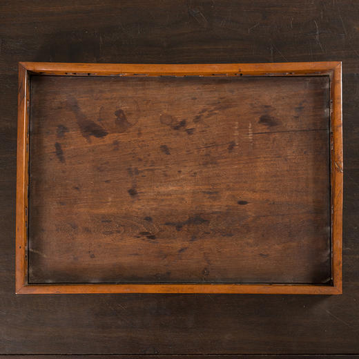 清 黄杨木镶红木透雕夔龙纹呈盘 商品图2