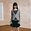 NUTH 假两件撞色连帽针织衫上衣女 商品缩略图4