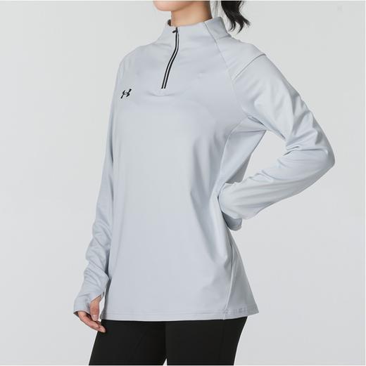 UnderArmour/安德玛  运动半开拉链长袖T恤 浅灰色24600603-009 商品图1