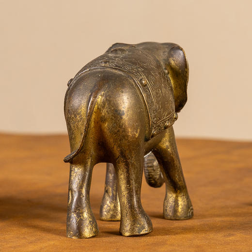 清 铜鎏金大象摆件（一对） 商品图4