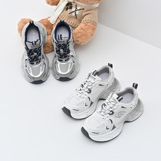 经典鲨女鞋2025年春季新品韩版网状舒适透气平底休闲鞋老爹鞋KW219-517031 商品图1