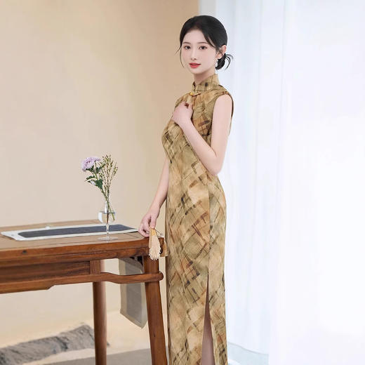 GSJ9320 民国风复古改良旗袍2025新款老上海年轻款少女日常素雅高端连衣裙 商品图2