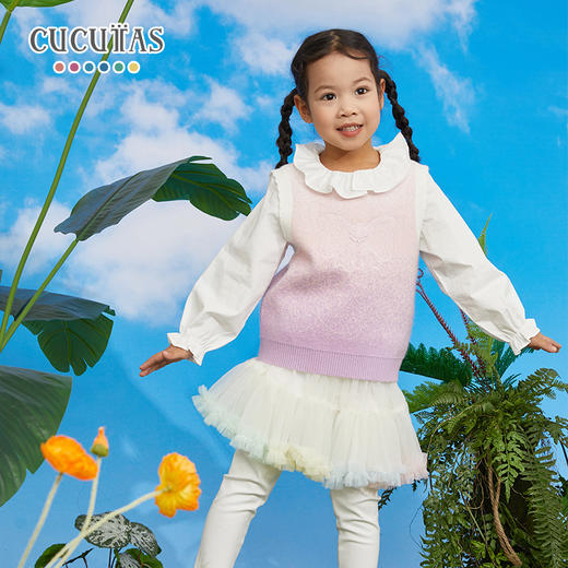 Cucutas女幼童长袖衬衫CY25SPW711米白（90#-130#） 商品图0