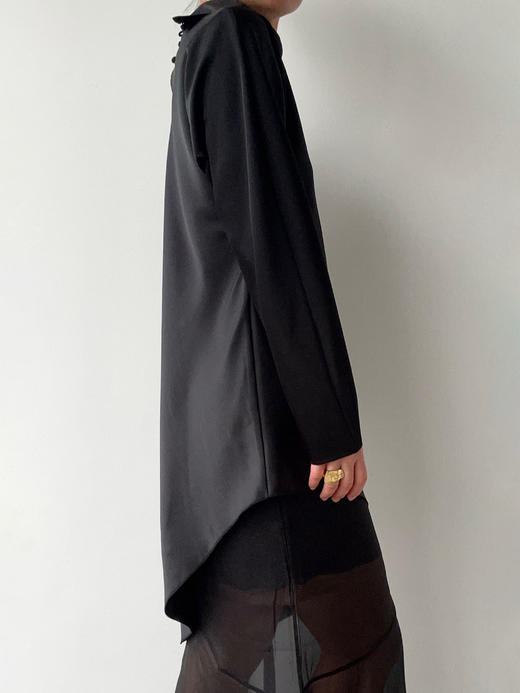 VC｜AW24125 Kalisa asymmetric blouse [ 黑 / 白 / 棕 ] 商品图12