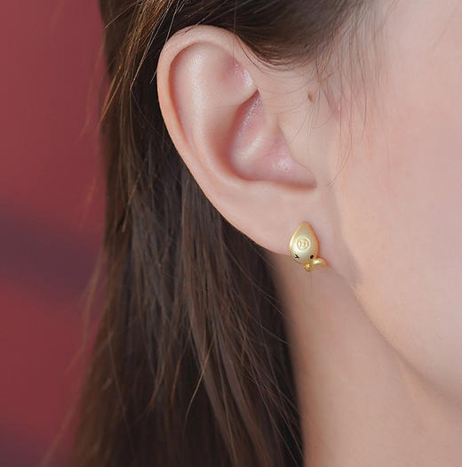 敦煌【金蛇献瑞系列项链/耳饰】2025本命年S925银巳蛇项链耳饰  国潮气质风红色本命年首饰 商品图1