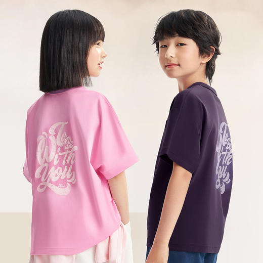 【超舒衣·速干短T】男女童透气速干全棉T恤夏季新款安奈儿童装实体店同款AM421874 商品图2