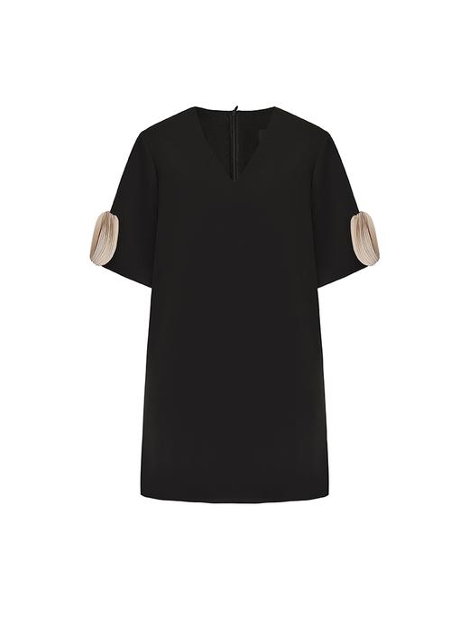 【圣保罗低语】层叠圆片拼接设计A字连衣裙 商品图4