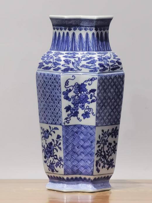 柴窑青花三多纹四方菱形镶器 商品图0