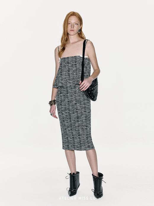 【银河之光】小香风修身铅笔弹力半裙 商品图3