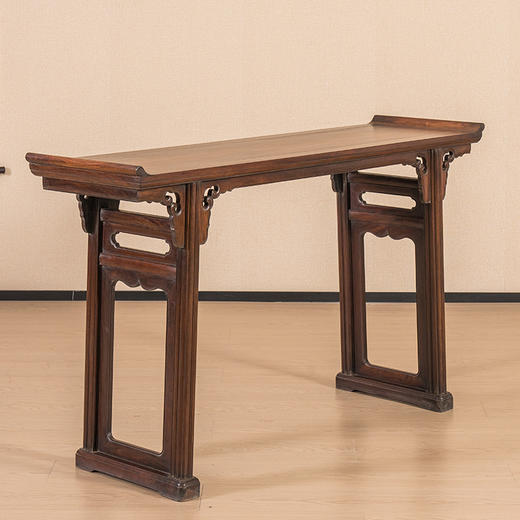 清 红木夹头榫如意云纹带托泥翘头案 商品图1