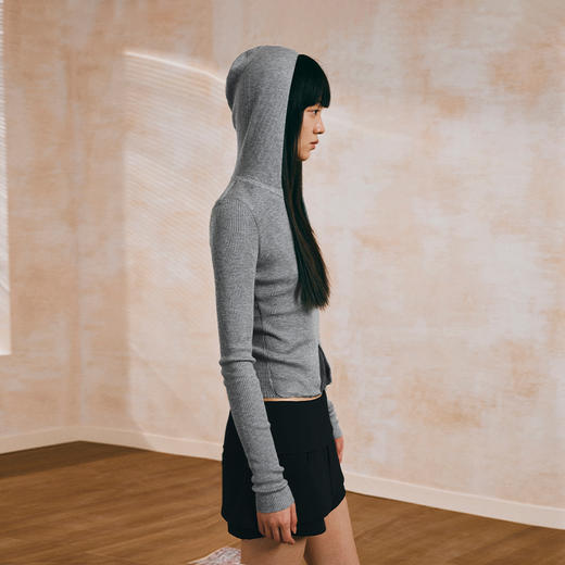 NUTH 假两件撞色连帽针织衫上衣女 商品图2