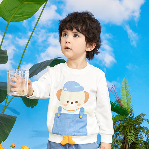 Cucutas男幼童长袖卫衣CY25SPW526米白（90#-120#） 商品图3