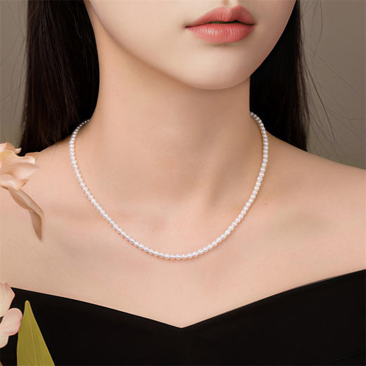 18k金珍珠项链 简约百搭勿忘我珍珠项链女士礼物MEMORA诗普琳ZN212601一口价 商品图4