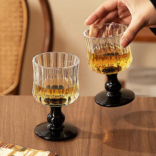 摩登主妇中古高脚杯精致高级感红酒杯玻璃杯子创意鸡尾酒杯古典杯 商品图2