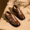 BeauToday 开边珠牛皮雕花孟克鞋 商品缩略图0