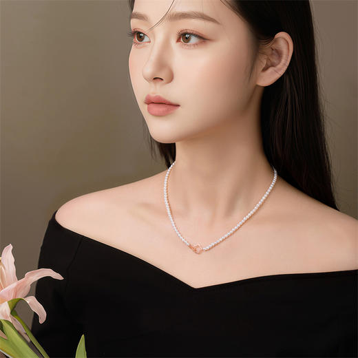 18k金珍珠项链 简约百搭勿忘我珍珠项链女士礼物MEMORA诗普琳ZN212601一口价 商品图1