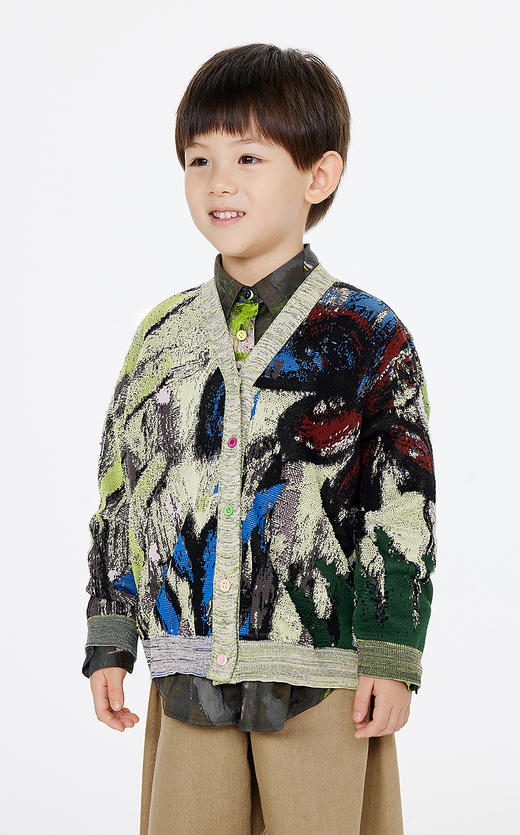 jnby   25年春款  中长款开襟针织衫  1P2312230 商品图4