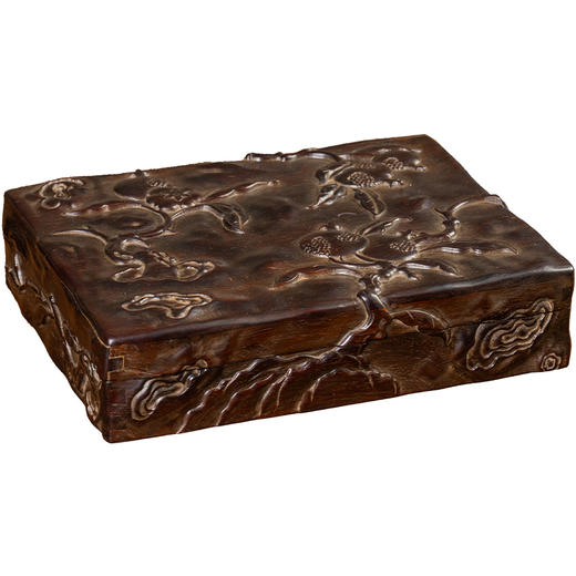 清 红木石榴纹方形盖盒 商品图5