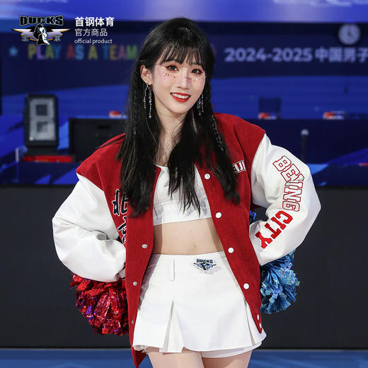 【官方正版】北京首钢篮球俱乐部 | 红白拼棒球服纪念外套 商品图3