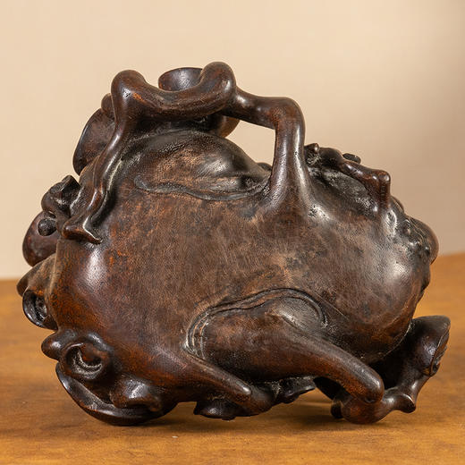 清 沉香木雕灵芝纹水洗 商品图4