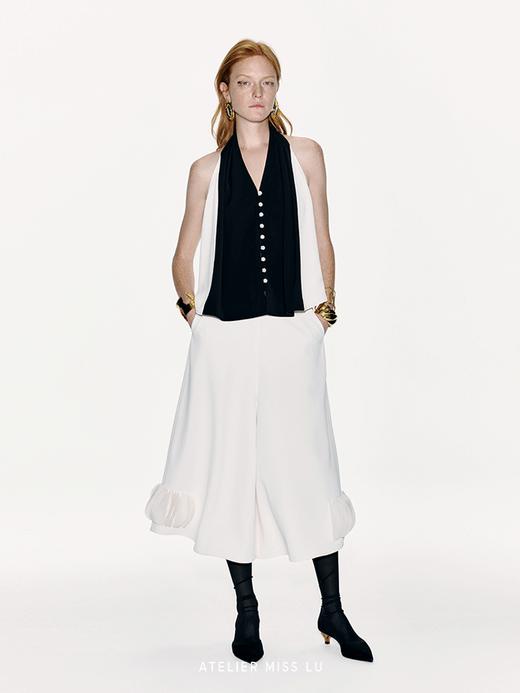 【白日梦我】层叠圆片拼接设计阔腿七分裤 商品图1