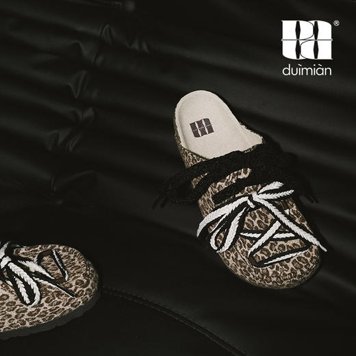 对面duimian-春夏新品袋鼠豹纹勃肯半拖 商品图2