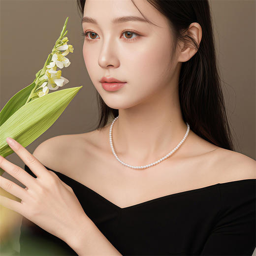 18k金珍珠项链 简约百搭叠戴珍珠项链女士礼物MEMORA诗普琳ZN209801 商品图3