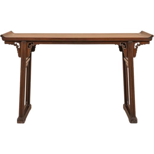 清 红木夹头榫如意云纹带托泥翘头案 商品图5