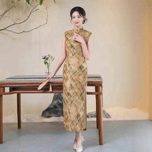 GSJ9320 民国风复古改良旗袍2025新款老上海年轻款少女日常素雅高端连衣裙 商品图3