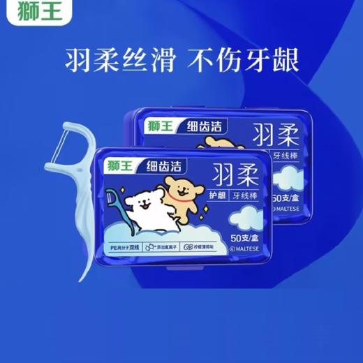 LION狮王 细齿洁羽柔护龈双线牙线棒 商品图0