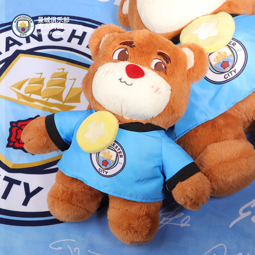【官方正版】曼城俱乐部 | 金牌小熊玩偶足球迷毛绒公仔礼物 商品图1