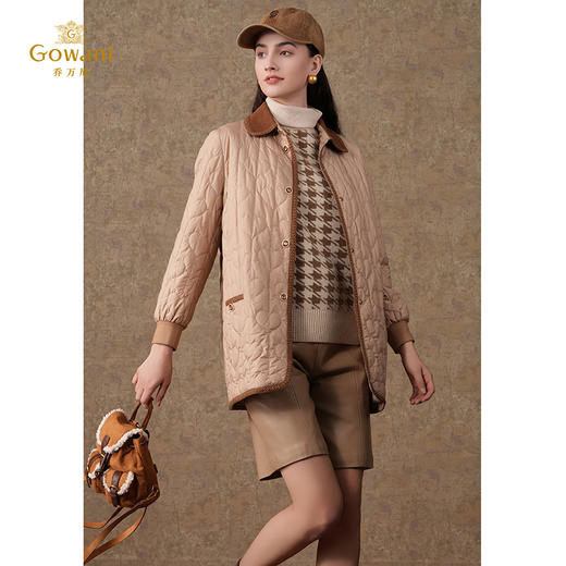 乔万尼新品棉服减龄撞色小香风设计ET4T023 商品图1