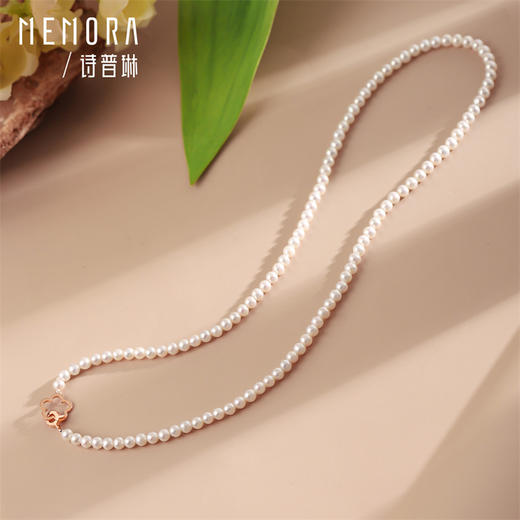 18k金珍珠项链 简约百搭勿忘我珍珠项链女士礼物MEMORA诗普琳ZN212601一口价 商品图5
