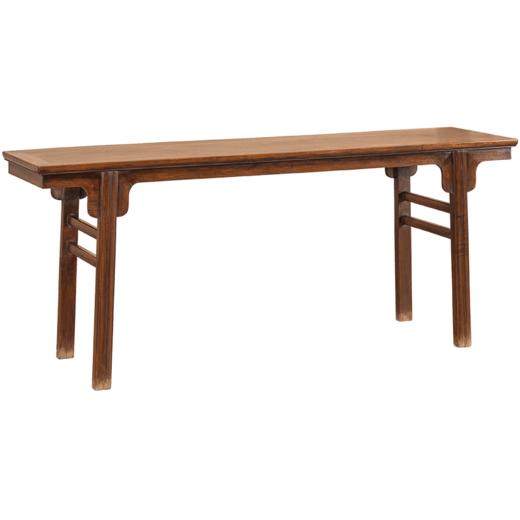 清 黄花梨夹头榫刀牙板平头案 商品图5