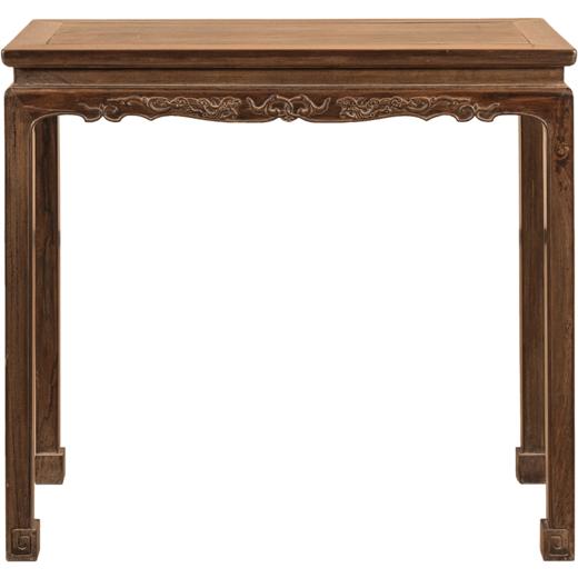 清 红木束腰马蹄腿螭龙纹半桌 商品图5