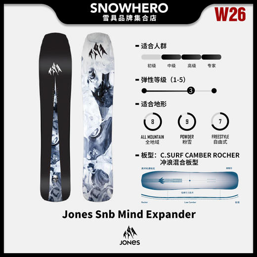 25/26雪季JONES男女款滑雪板野雪板预售 商品图5