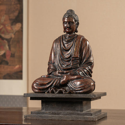 清 犀皮漆释迦摩尼佛像 商品图0