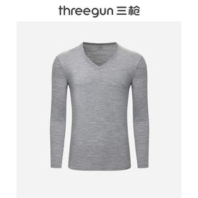 Threegun三枪 金钻羊毛V领长袖男衫-24153A021