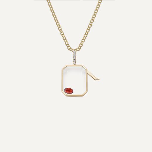 北京仓｜Loquet London-珍妮同款-心愿锦囊 长方形吊坠 项链［英国设计师］ 商品图0