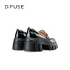 DFuse迪芙斯2025春季新款轻便通勤皮鞋三角标增高厚底乐福鞋DFD1112105 商品缩略图8