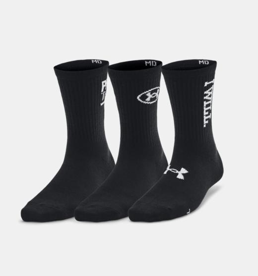 安德玛女子UA Essential中筒袜—3双装1382942-001 商品图0